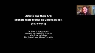 Artists & Their Art:  Caravaggio Part Two