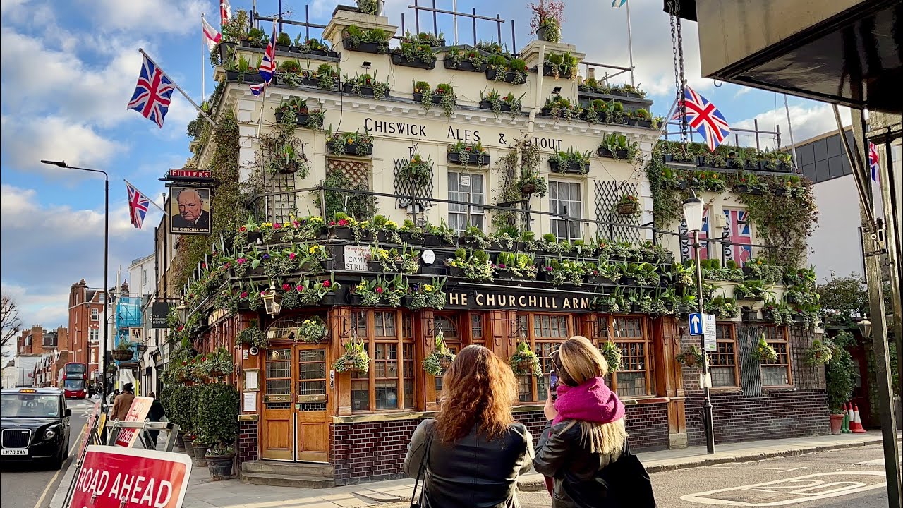 London Kensington, Church Street and Side Street | Virtual Walking tour | 4K HDR