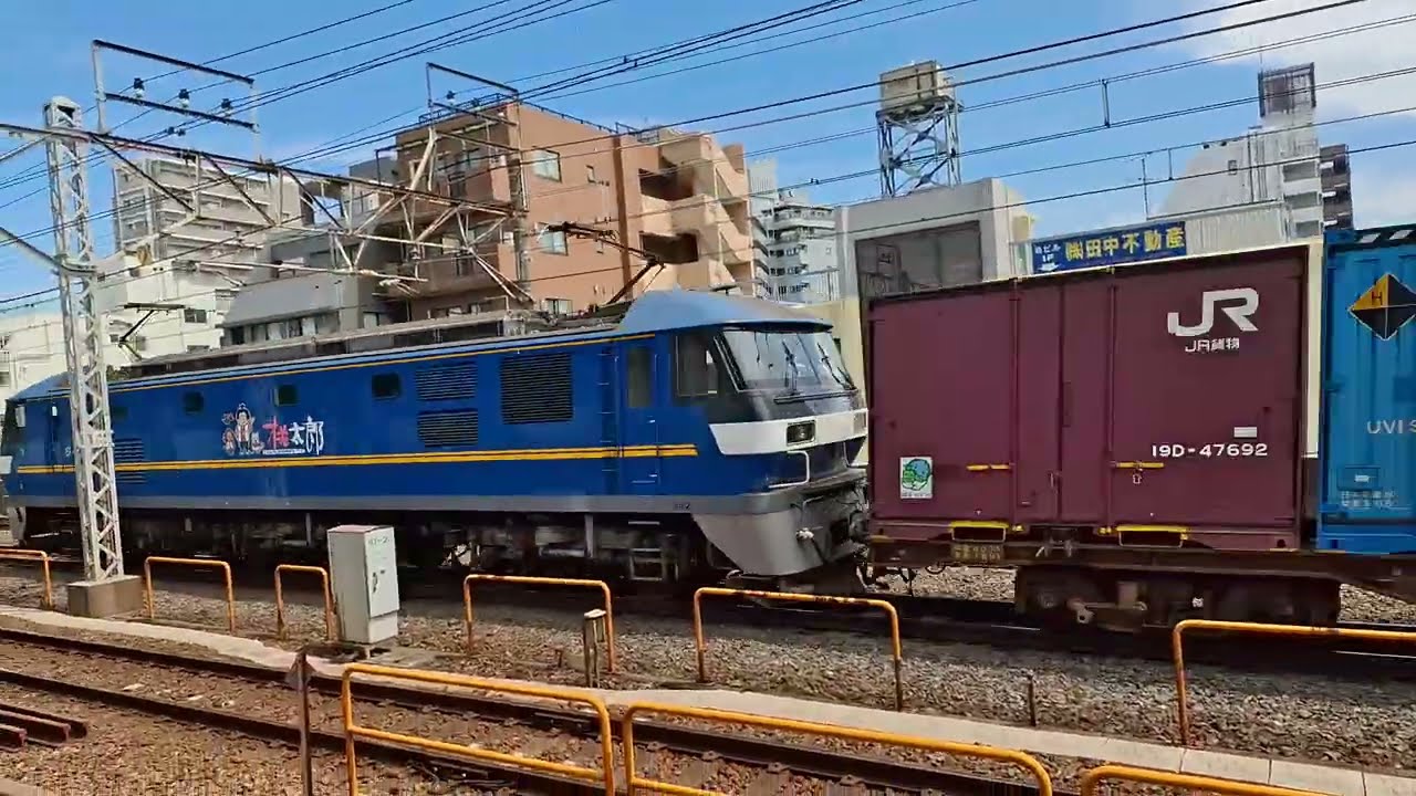 JR貨物EF210形348号機+コキ 綾瀬通過 ＊冒頭は東京メトロ16000系
