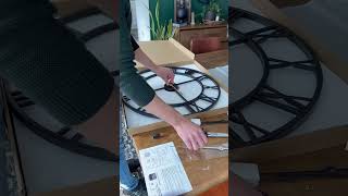 Unboxing and Reviewing a Stunning Hand-Made, Silent Black Roman Big Wall Clock on YouTube