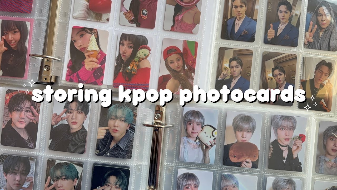 storing kpop photocards #35 ❀ ive, stray kids, seventeen, twice, & ateez!