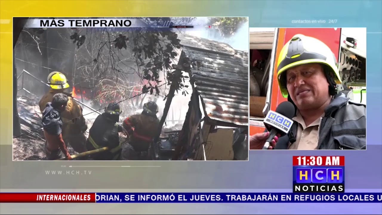 ¡Tres casas son arrasadas por incendio en col. Villa Nueva! - YouTube
