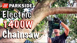 Electric Chainsaw Parkside 1400W Unbox Demo