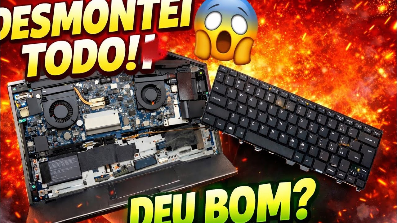 Desmontei Meu Notebook INTEIRO pra Trocar o Teclado… e Agora?