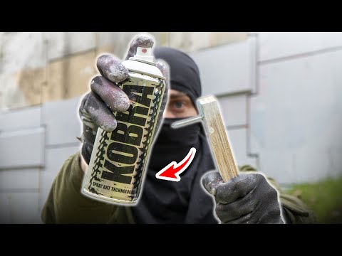 Smashing a hole in a SPRAY CAN