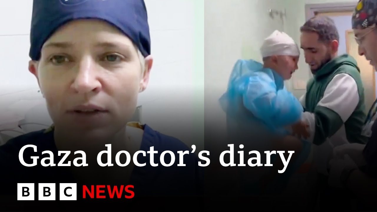 Doctor's video diary reveals reality inside Gaza hospital |  BBC News