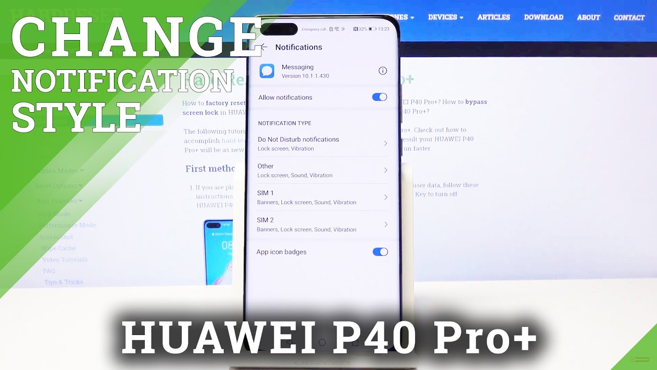 How to Personalize Notification Settings in HUAWEI P40 Pro+ - Notification Content