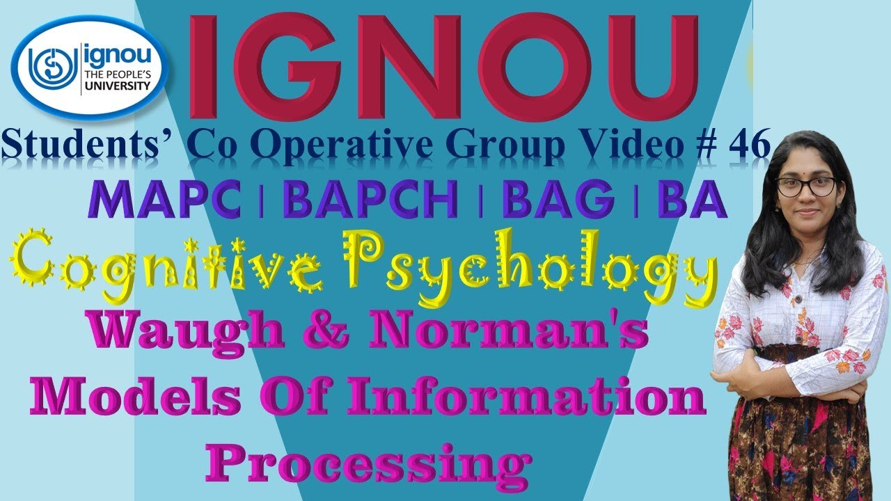 IGNOU| MAPC | BAPCH | BAG | Cognitive Psychology |Waugh & Norman's ...