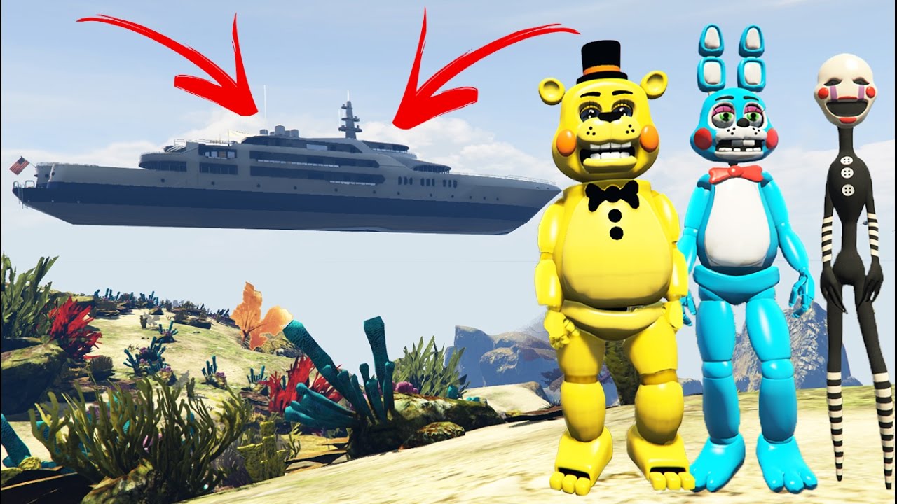 TOY ANIMATRONICS vs NO WATER MOD! (GTA 5 Mods FNAF Funny Moments) funny moments in soccer