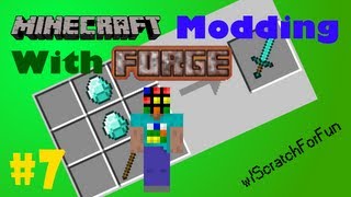Minecraft Modding With Forge 1.4.7 Episode 7 - Crafting and Smelting Recipes!