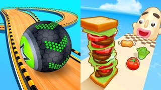 Going Balls vs Sandwich Runner - All Level Gameplay Android,iOS - NEW MOD APK MEGA UPDATE GAMEPLAY