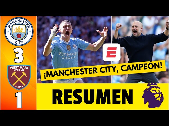 MANCHESTER CITY, CAMPEÓN de la PREMIER LEAGUE por cuarta temporada seguida. DOBLETE de FODEN