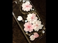 レジン bande のマスキングテープで 桜のスマホケース　UV Resin How to Cherry bloosm i phone case by masking tape