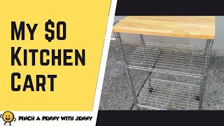 Finally Found my $0 Kitchen Cart! | FRUGAL LIVING