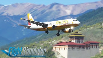 MSFS2020 PARO AIRPORT | Fenix A320 FULL flight + GO AROUND
