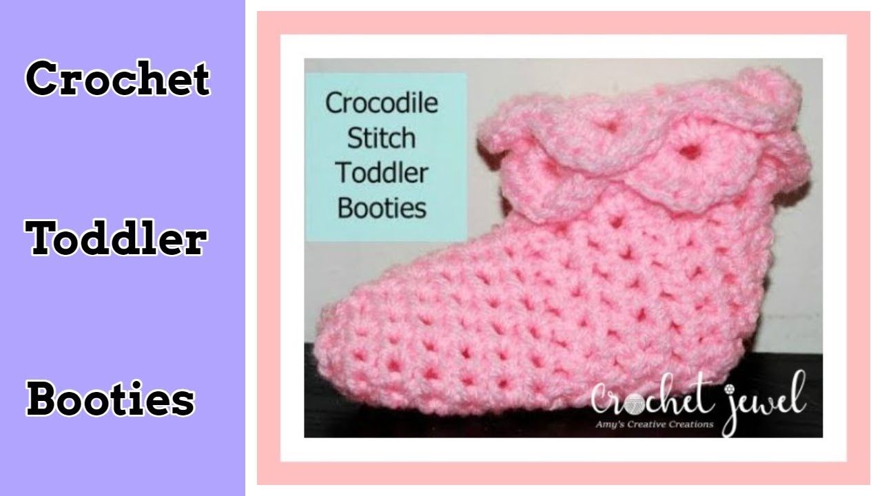 How to Crochet Crocodile Stitch Booties Tutorial A StepbyStep Part