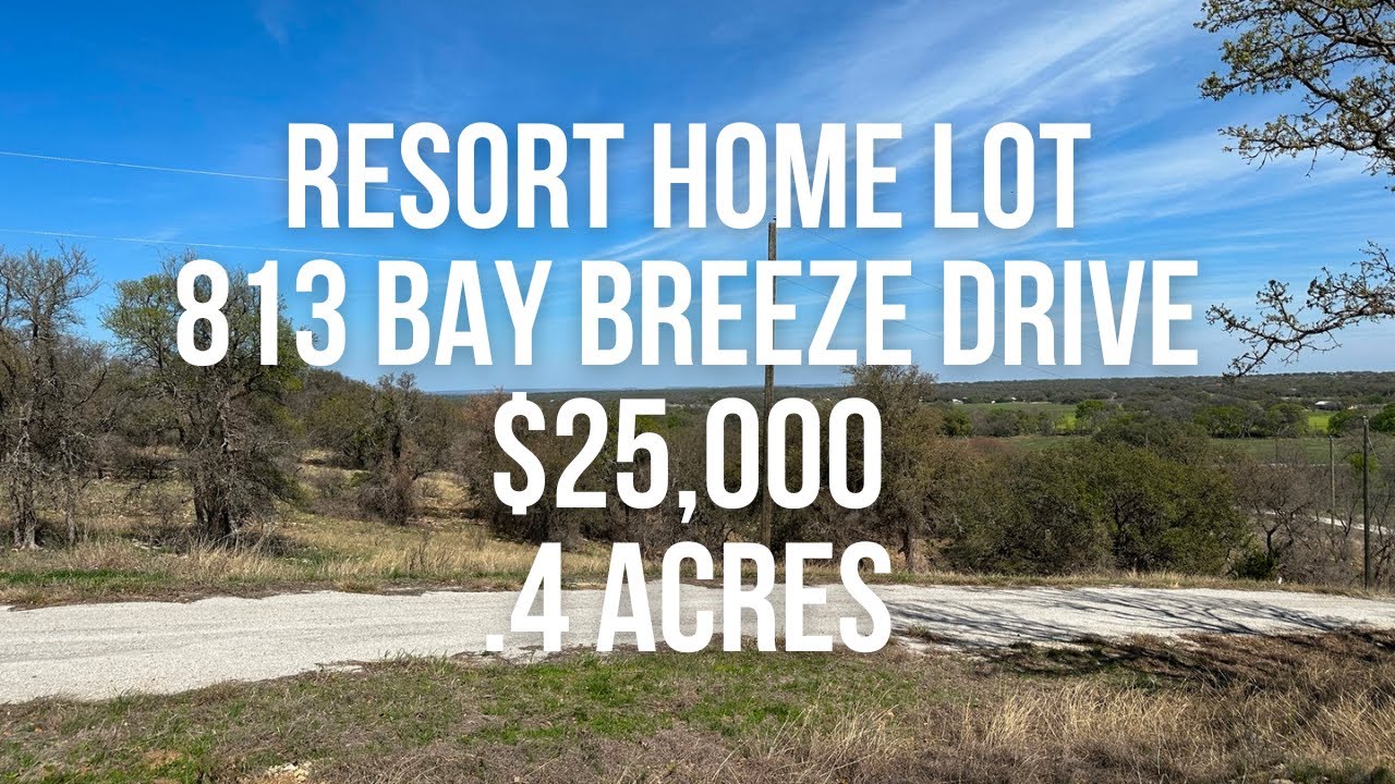 Resort Home Lot 813 Bay Breeze Dr Kings Point Cove Lake Brownwood