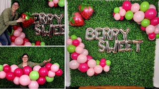 Berry Sweet Strawberry Balloon Garland Backdrop