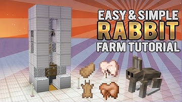 Best Easy & Simple RABBIT Farm Tutorial Minecraft 1.8+