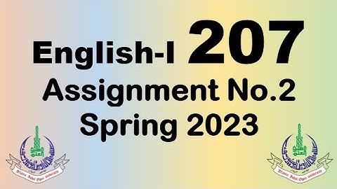 AIOU Code 207 Solved Assignment No.2 Spring 2023