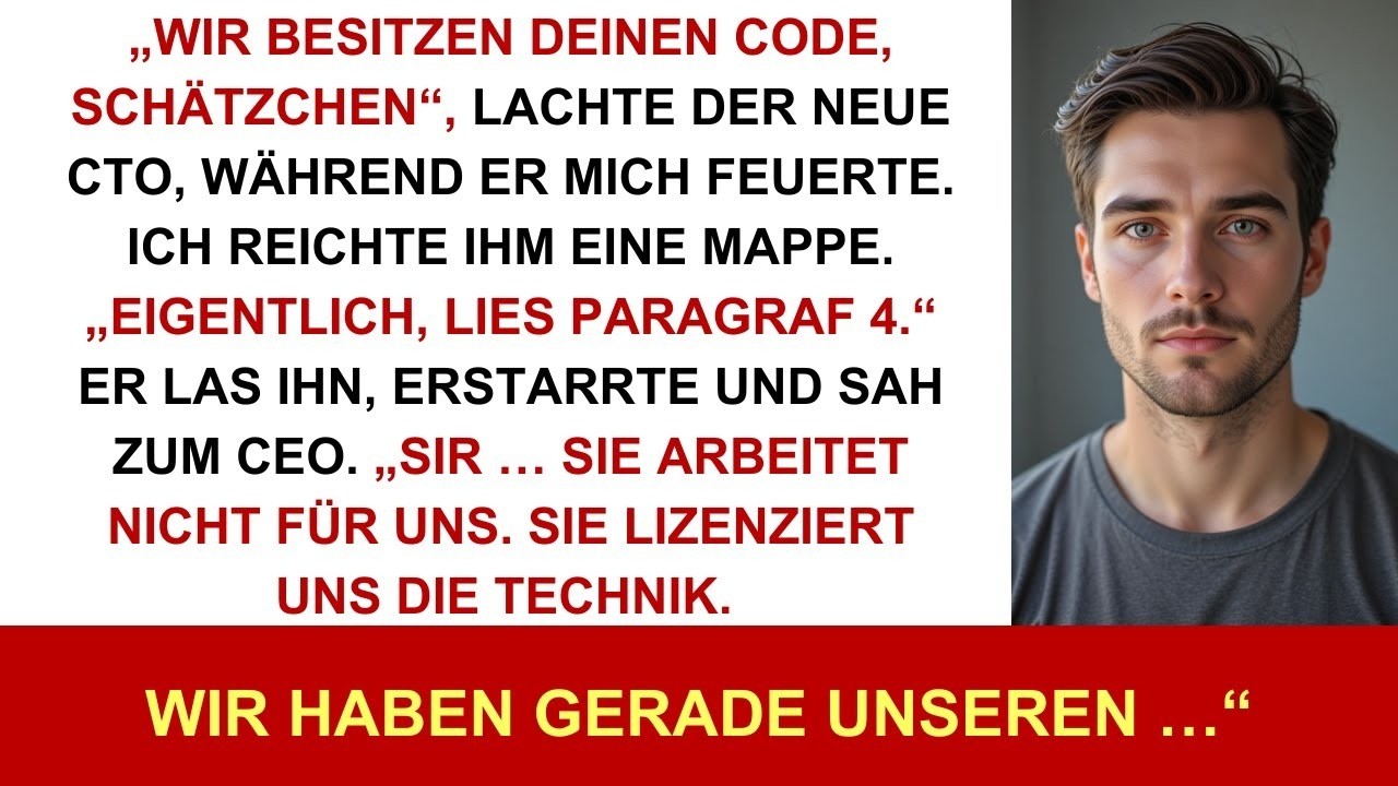 Mein CTO hat mich wegen meines Codes gefeuert – ich besaß die Lizenz
