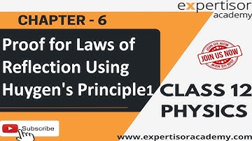 Class12 | Proof of Laws of Reflection using Huygens