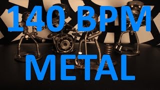 140 BPM - Double Kick METAL - 4/4 Drum Track - Metronome - Drum Beat