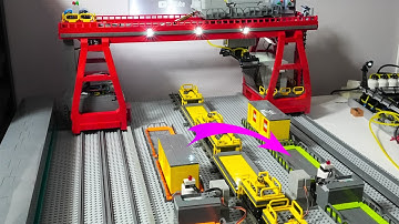 Automated container terminal WIP E46: fully functional gantry crane!