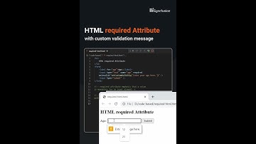 HTML required Attribute with Custom Validation Message