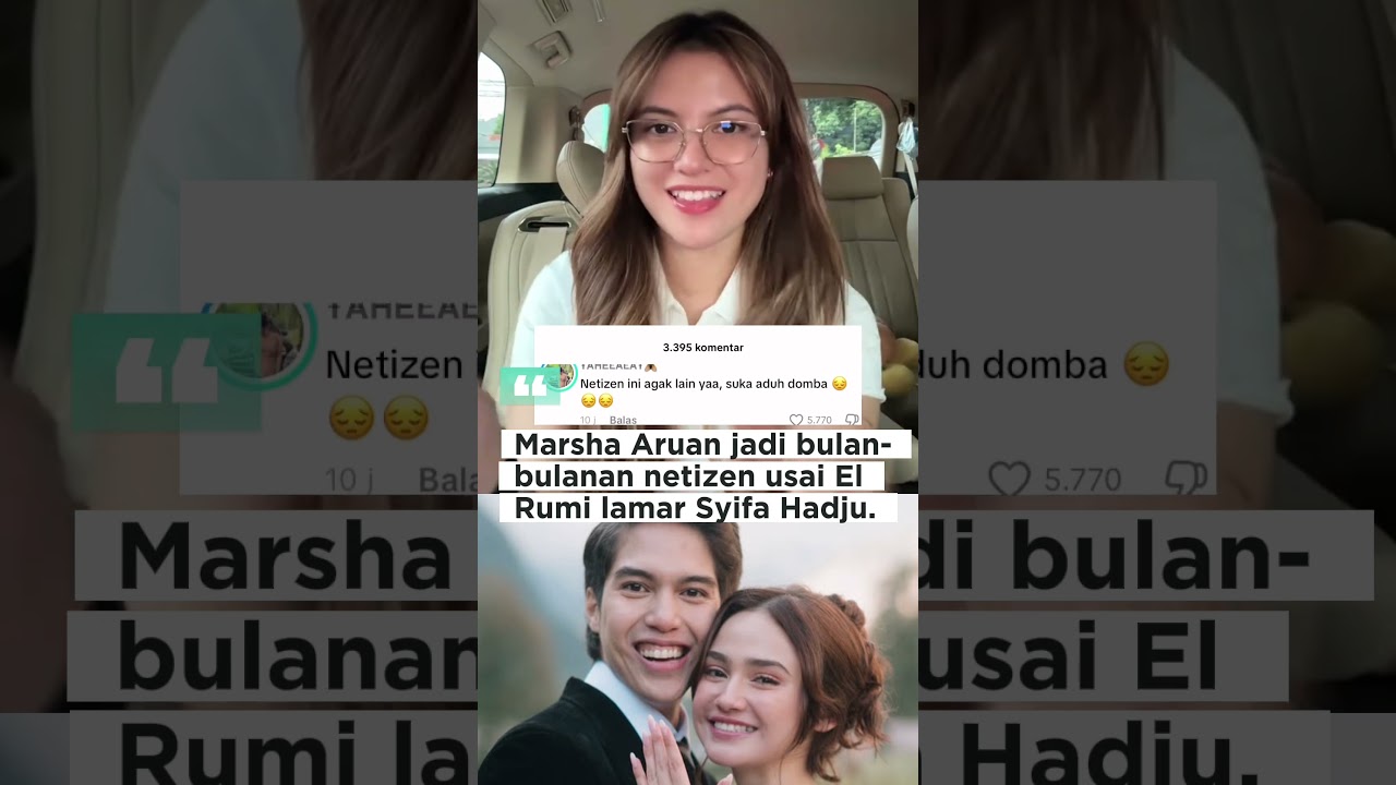 Marsha aruan dikomentari netizen gara-gara el rumi lamar syifa hadju