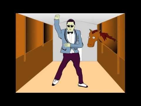 open gangnam style cartoon