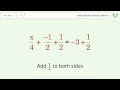 Solve -3=(x-2)/4: Linear Equation Video Solution | Tiger Algebra