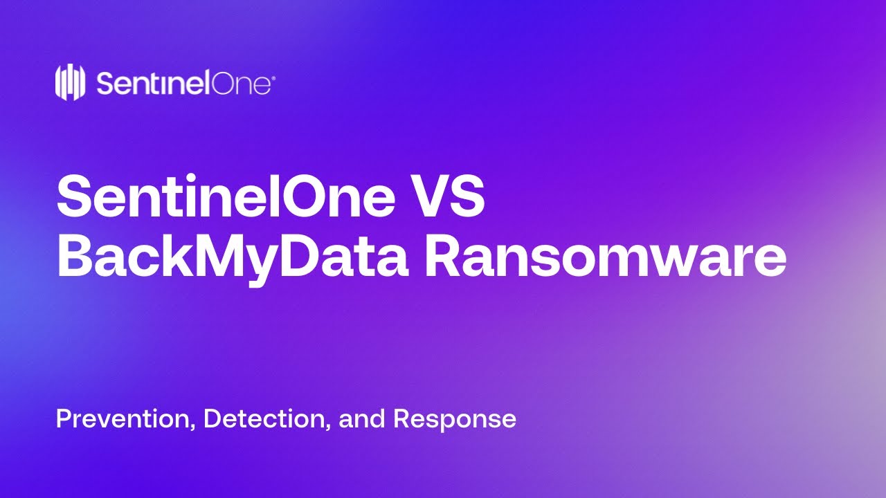 SentinelOne Demo SentinelOne VS BackMyData Ransomware Detection and