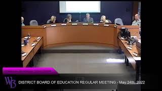 WBSD Board of Education Meeting - May 24th, 2022
