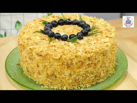 ТОРТ "НАПОЛЕОН" с заварным кремом со сгущёнкой, классический рецепт!🍰