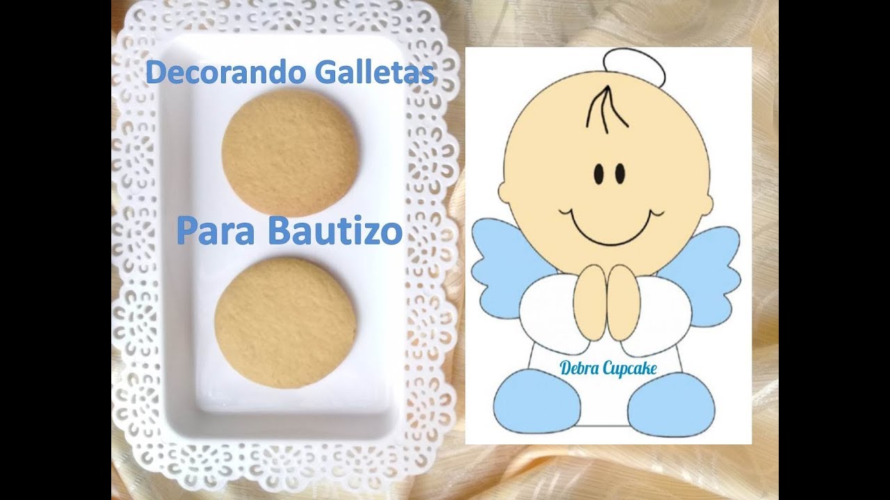 Decorando Galletas con Fondant, Para Bautizo de Niño