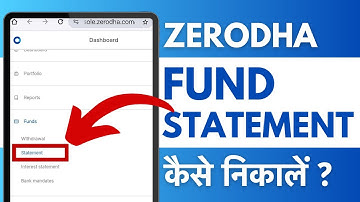 Zerodha me Fund Statement Kaise Nikale? Fund Statement in Zerodha Download