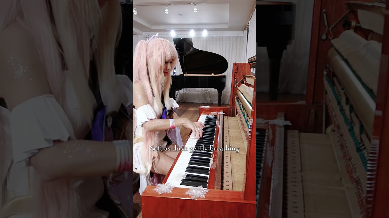 Most Heartbreaking Wuthering Waves Piano Cover!😭⚓🌌THE MOORED BOAT #wutheringwaves #shorts #cosplay