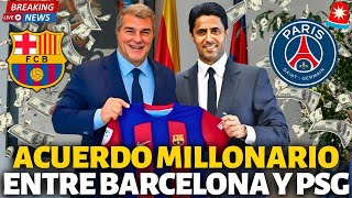 🚨¡DIOS MIO!¡ACUERDO MILLONARIO!¡BARCELONA Y PSG PARALIZAN EL MERCADO DE FICHAJES!¡NOTICIAS BARCELONA