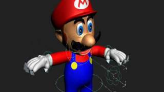 Mario 3D Model Bones Rig/System