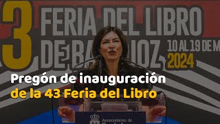 Pregón de la 43 Feria del Libro de Badajoz