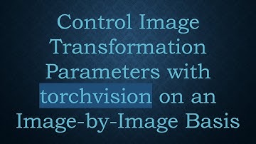 Control Image Transformation Parameters with torchvision on an Image-by-Image Basis