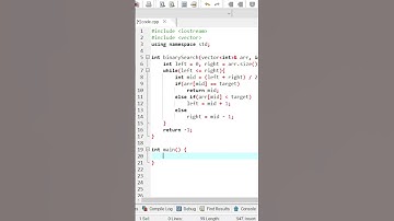 Binary Search in c++ #shorts #coding #codingtutorial #programming #datastructures #algorithm #cpp