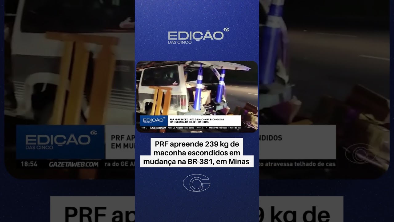 PRF apreende 239 kg de maconha escondidos em mudança