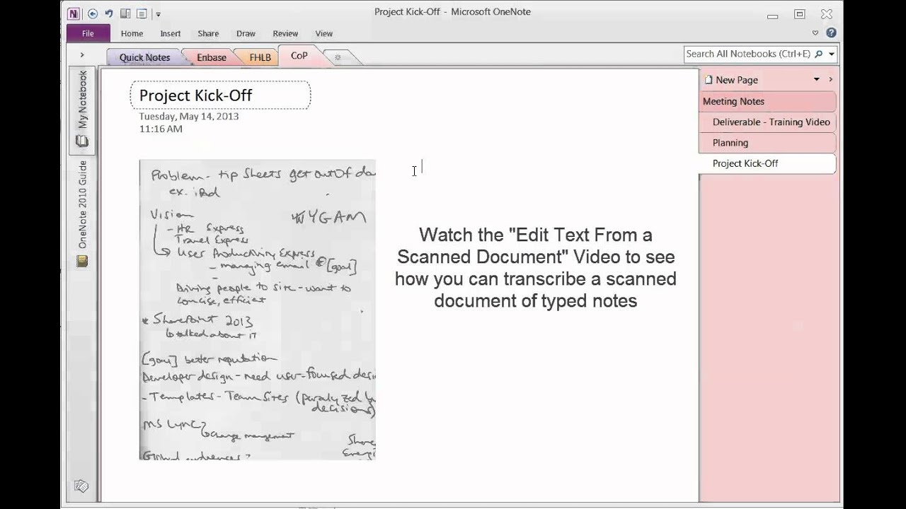 Onenote Handwritten Notes