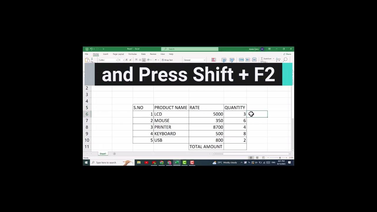 MS Excel Tips And Tricks Shortcut Key To Insert Comment In Excel how-to-insert-comment-in-excel-in-multiple-cells-in-tamil-youtube
