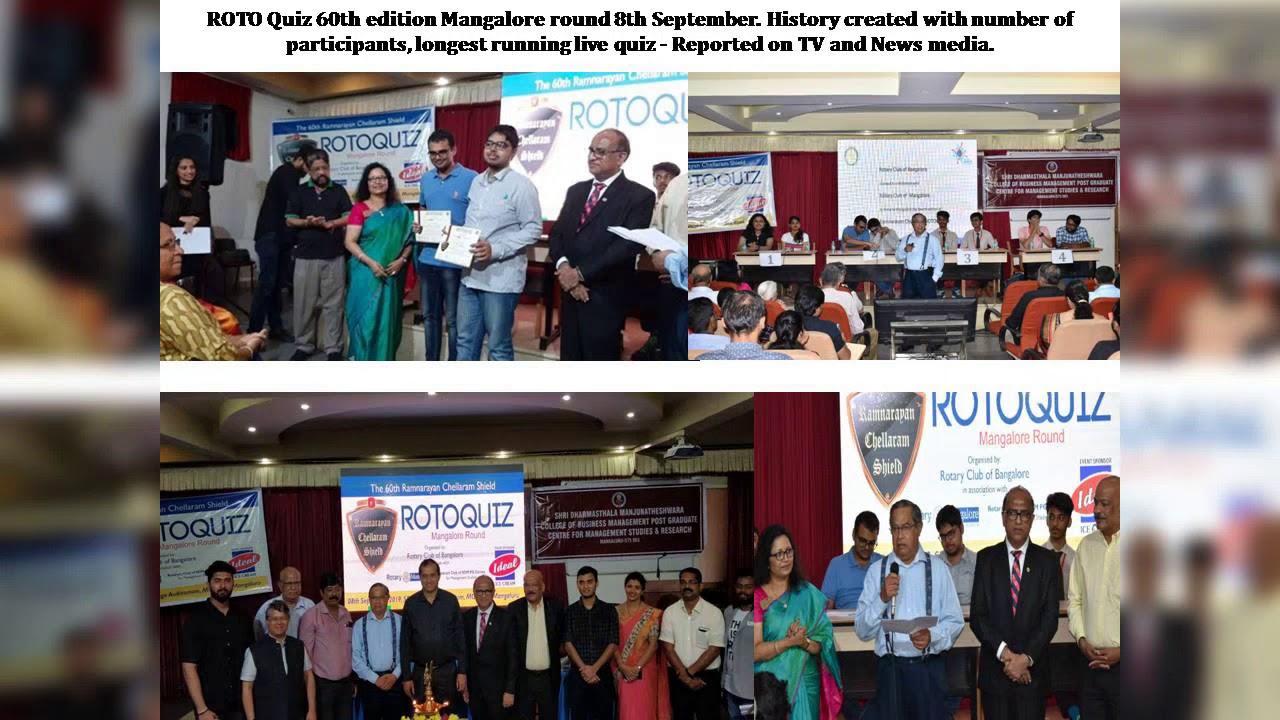 Rotary Club of Bangalore Sep 2019