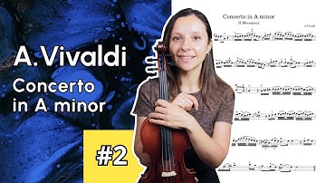 Vivaldi Concerto in A minor 2 Movement Violin Tutorial