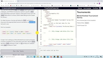 Tutorial 13 - Adding an accessible date picker - free code camp (Explained)