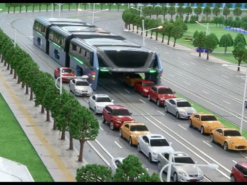 China's Transit Elevated Bus Debuts at Beijing Intel High Tech Expo